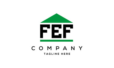 Fototapeta premium FEF three letter house for real estate logo design