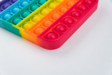 Fidget pop it toy rainbow color - antistress, fun and educational