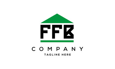 FFB three letter house for real estate logo design