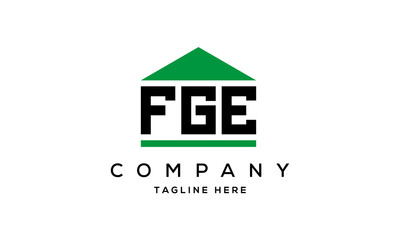 Fototapeta premium FGE three letter house for real estate logo design