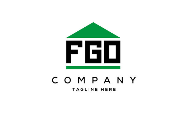FGO three letter house for real estate logo design