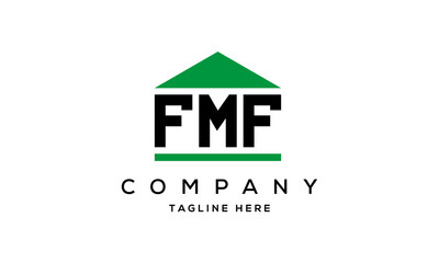 FMF creative three letter house for real estate logo design