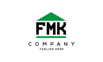FMK creative three letter house for real estate logo design