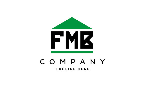 FMB creative three letter house for real estate logo design
