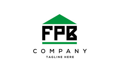 FPB creative three letter house for real estate logo design