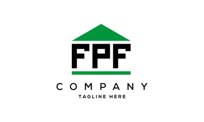 FPF creative three letter house for real estate logo design
