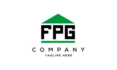 FPG creative three letter house for real estate logo design