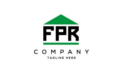 FPR creative three letter house for real estate logo design