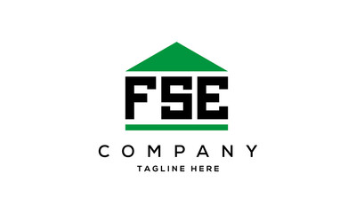 FSE three letter house for real estate logo design