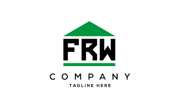 FRW three letter house for real estate logo design