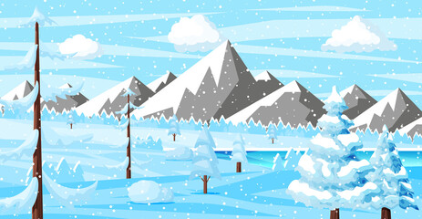 Winter Christmas Background.