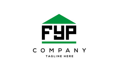 FYP three letter house for real estate logo design