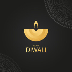 Vector Illustration of the holiday diwali. Deepavali. Festival of lights.
