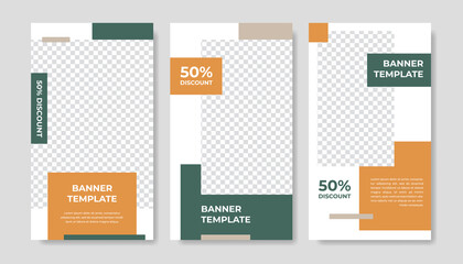 Unique Modern Editable Social Media banner template. Anyone can use this Easy Design Promotion web banner for social media. Modern elegant sales and discount promotions - Vector.