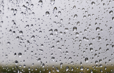 Glass with water drops