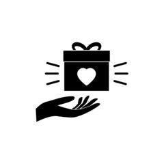 Gift icon isolated on white background