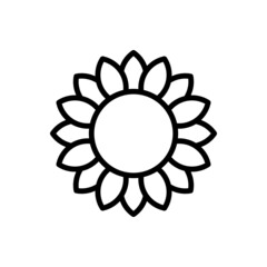 Sunflower icon vector. flower illustration sign. garden symbol. beauty logo.