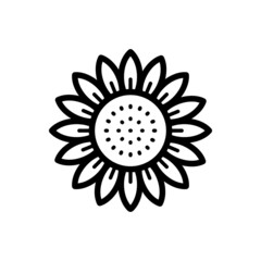 Sunflower icon vector. flower illustration sign. garden symbol. beauty logo.