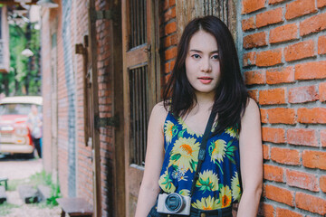 Fototapeta premium Taking portraits on vacation