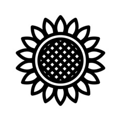 Sunflower icon vector. flower illustration sign. garden symbol. beauty logo.