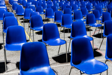 Naklejka premium seats without people, a deserted audience, an empty place