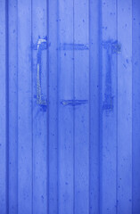 Blue metallic wall