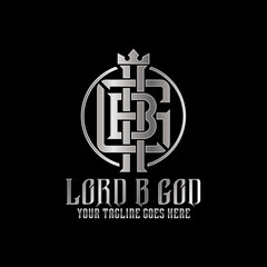 Obraz premium Letter or word BG or GB font with circle and crown image graphic icon logo design abstract concept vector stock. Can be used as a symbol associated with metal or initial.