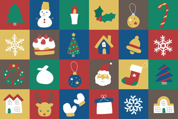 クリスマス手描きイラストセット