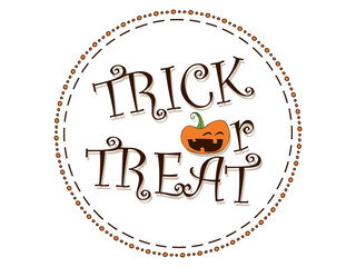 Halloween - October 31. Hand-drawn doodle illustration. Trick or treat. Happy Halloween 2021