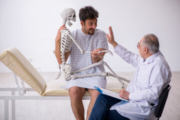 Mentally ill person and doctor