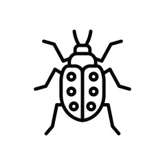 Black line icon for bugs
