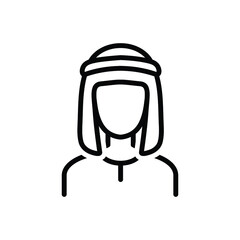 Black line icon for gulf