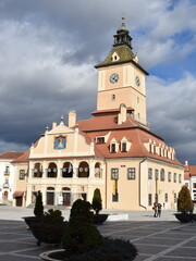 Fototapeta na wymiar Brasov Council Square tower Romania,2015