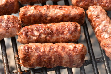  romanian barbecue ,mici, mititei, pork meat rolls