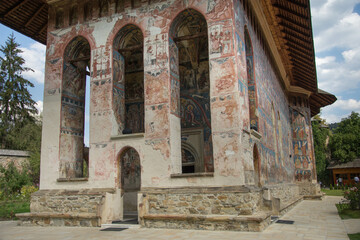 , Romania, Moldovita Monastery,September ,2017,inner  yard