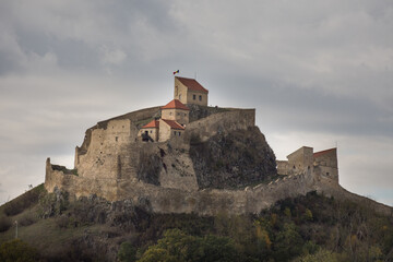 Fototapeta na wymiar Rupea fortress, Brasov county, Romania. Medieval saxon landmark of Transylvania 