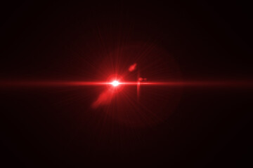 Beautiful optical lens flare effect on black blackground
