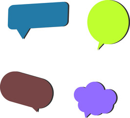 set of speech bubbles