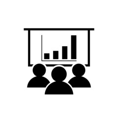 Business presentation icon isolated on white background