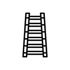Black line icon for ladder