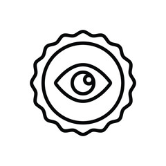 Black line icon for revealed