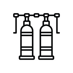 Black line icon for oxide