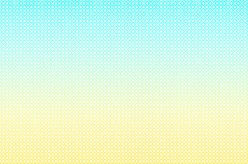 和柄：鹿の子（日本柄）の背景、パステルカラーの水色と黄色、和紙の質感