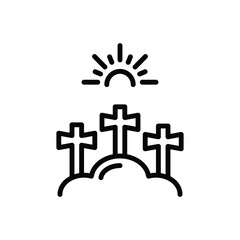 Black line icon for salvation
