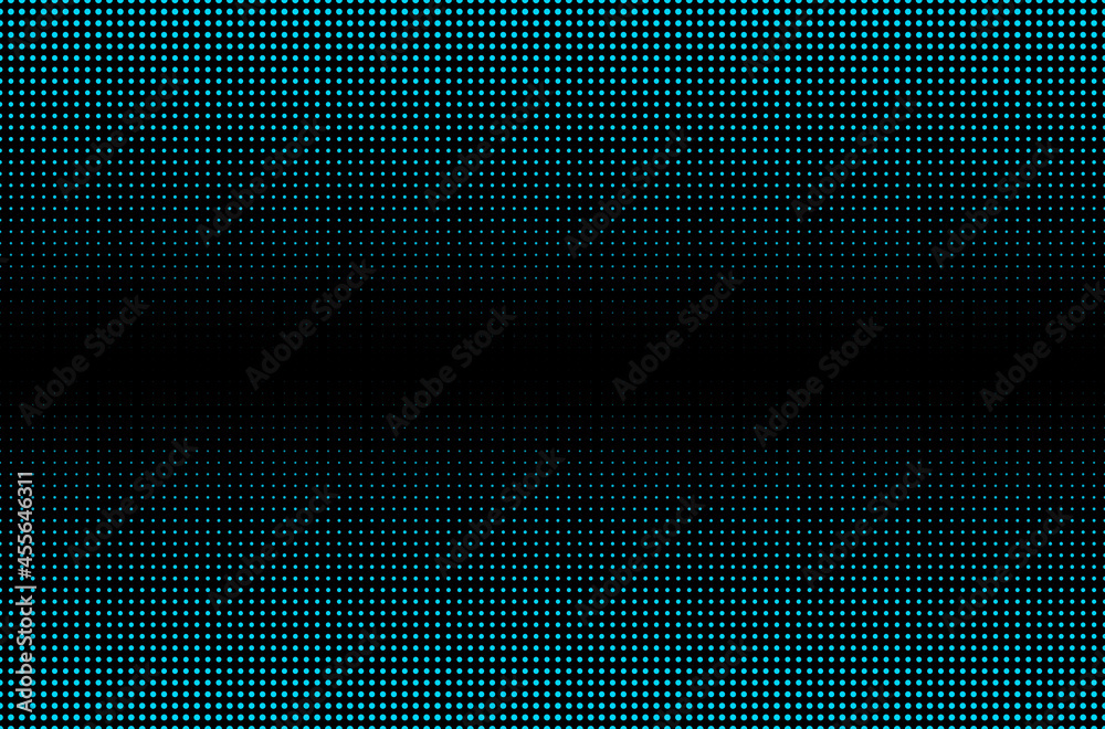 Wall mural halftone dotted background. board with blue grid on a black background.