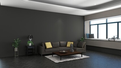 modern office lobby waiting room for company logo mockup