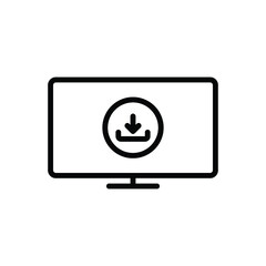 Black line icon for insert