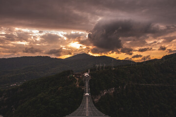 sunset in the mountains