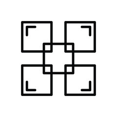 Obraz premium Black line icon for ensemble