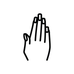 Black line icon for nail